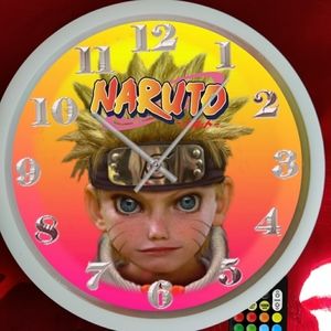 Naruto wall clock with led lights